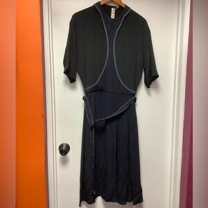 Marni Contrast Stitches Crepe Dress